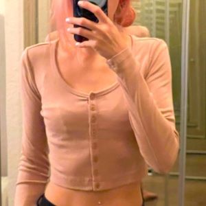 Pink long sleeve crop top💖